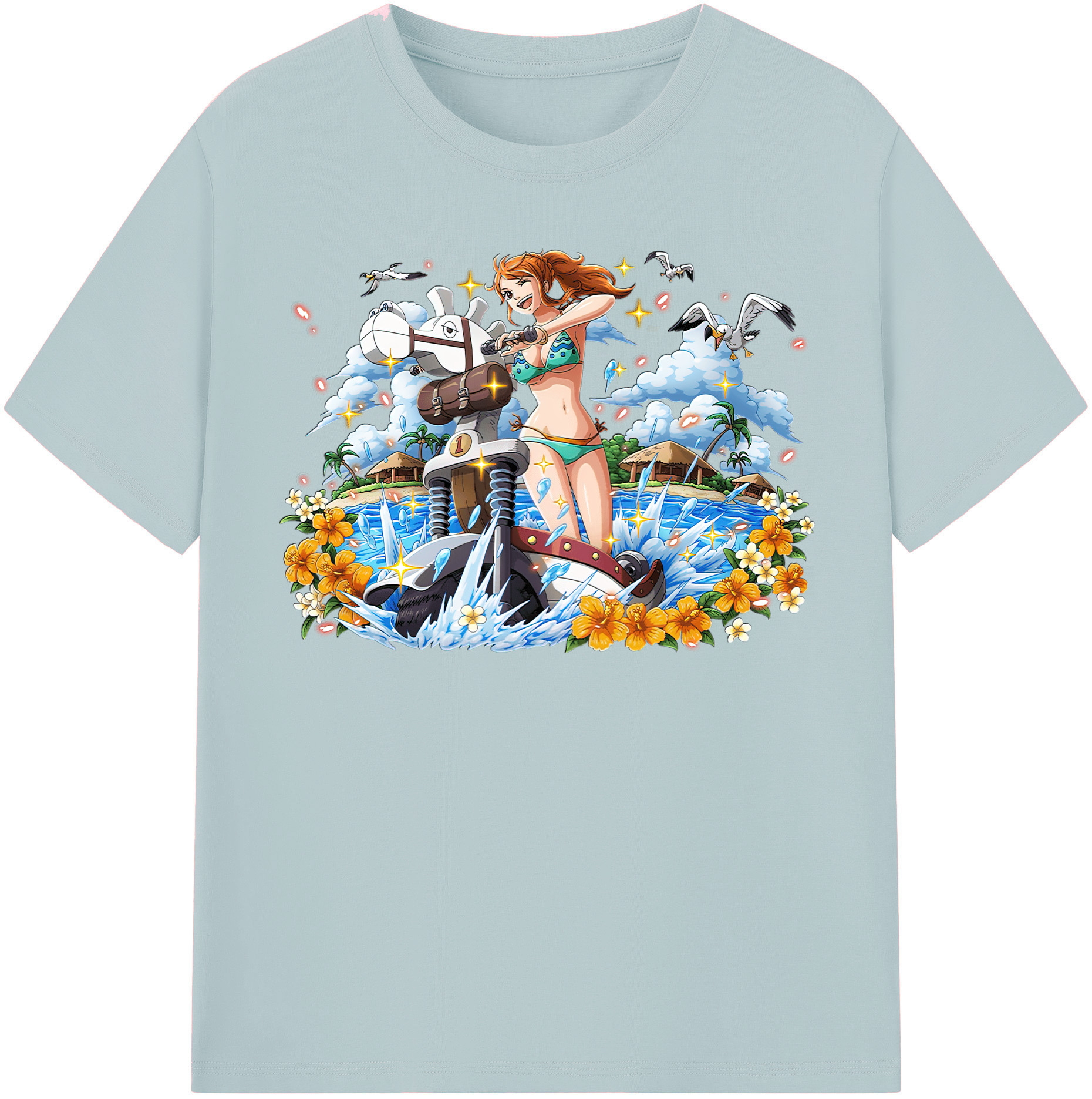 ワンピース ナミ ONE PIECE Nami 綿100％半袖Tシャツ（フロントプリント）